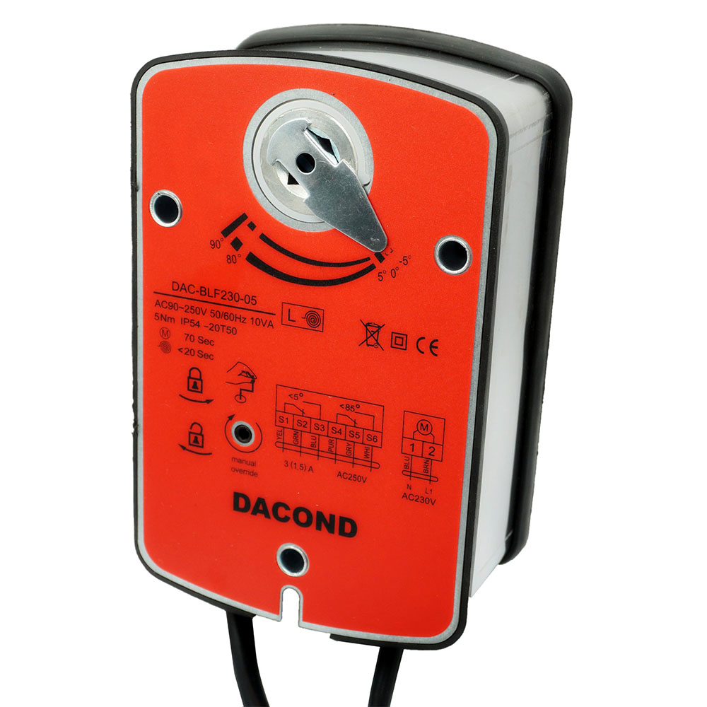 Противопожарный привод воздушной заслонки DAC-BLF230-20